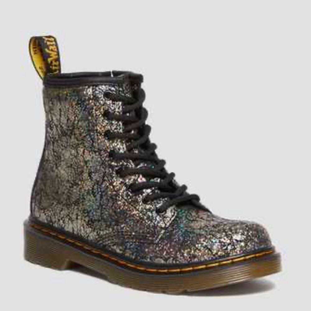 Dr. Martens 1460 CRINKLE METALLIC LACE UP BOOTS size 5